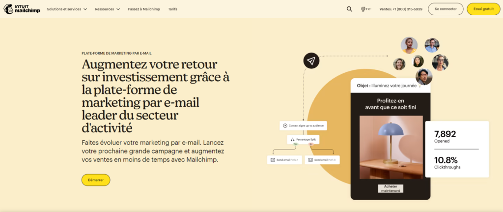 Site web Mailchimp