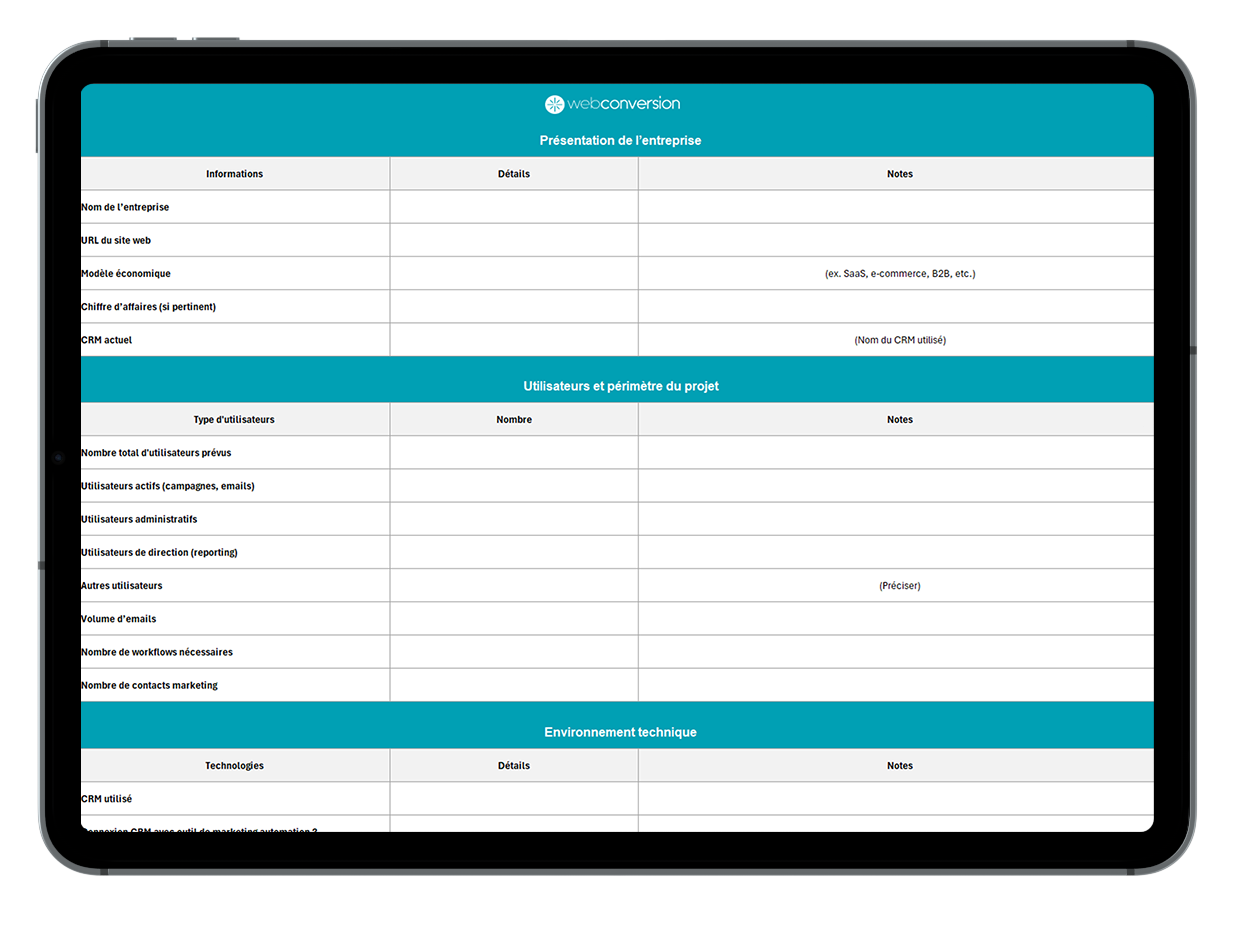 Cahier des charges Marketing Automation - Formalisez vos besoins pour faire votre choix